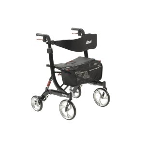 Drive Medical Nitro HD Rollator - Supports up to 450 lbs, Black, Pack of 1, 10266HD-BK